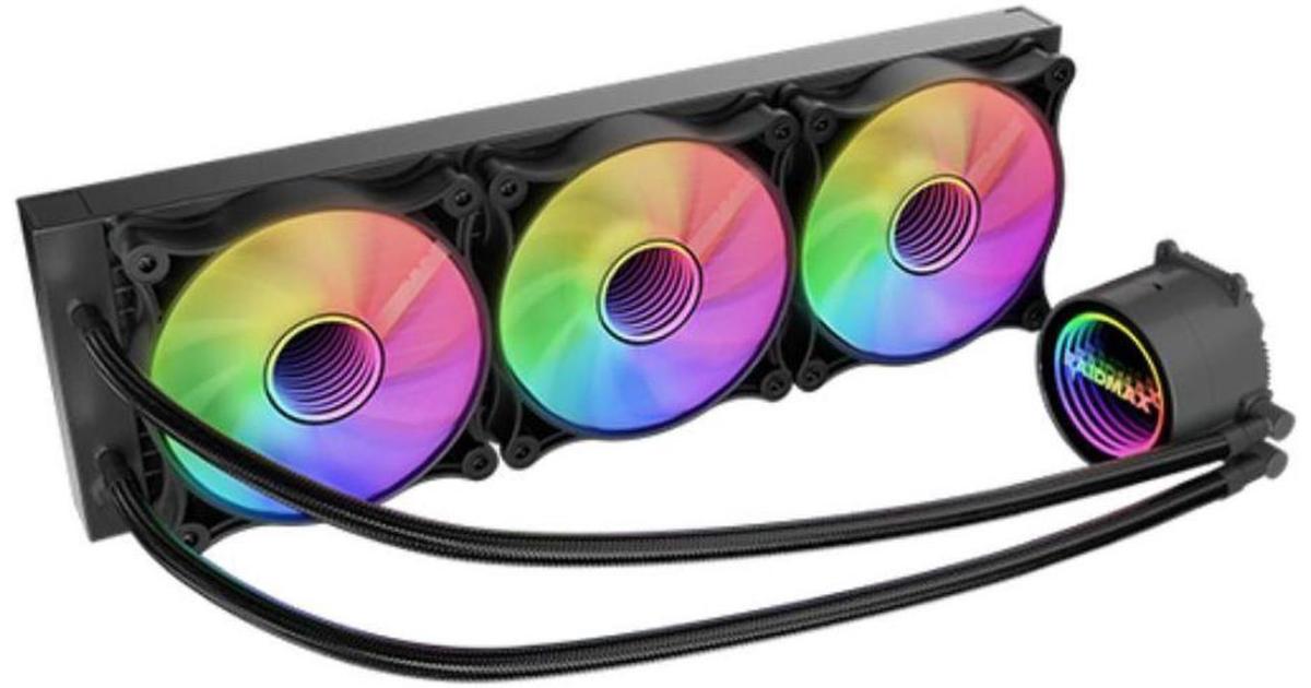 Raidmax Infinita LS360 AIO Water Cooling System 360mm ARGB/RGB Light PWM Compatible with Intel & AMD CPU Socket . Black
