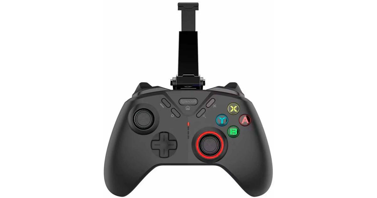 Redragon FORGE G711 Bluetooth, 2.4GHz Wireless, USB-C Game Controller Rechargable Up to 8 hours For PCs, N-Switch, PS3/PS4, iOS, Android - Black
