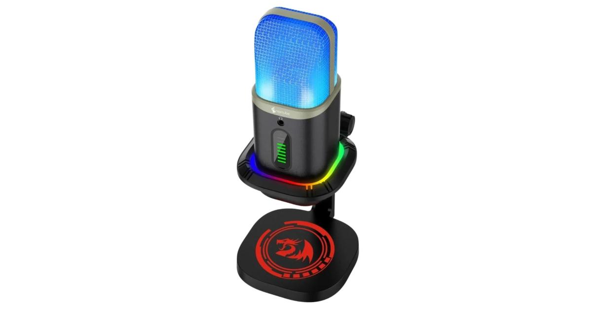Redragon GM305 Echowave Wired Gaming Microphone Designed for professionals- High quality audio, clear and natural sound quality for live streamers