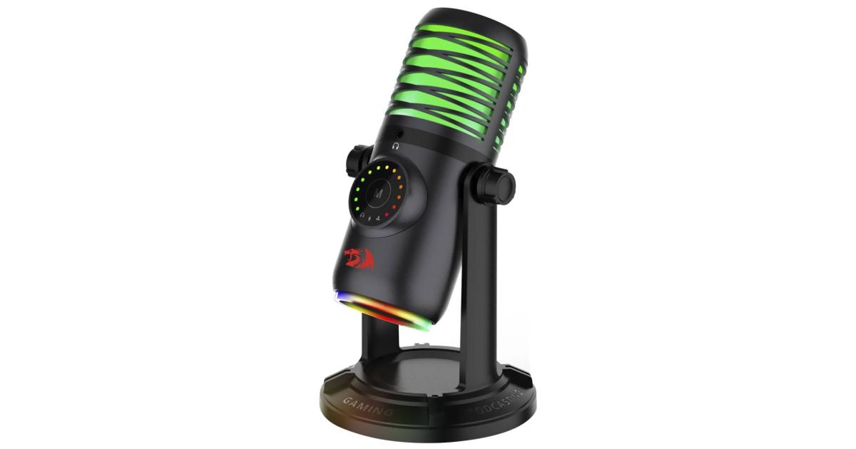 Redragon Stellaris GM306 RGB Microphone Gaming, live streaming, podcasting, and recording high-quality audio