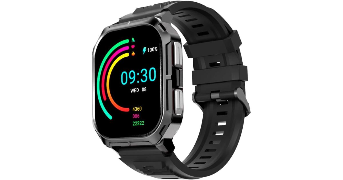HiFuture ULTRA 3 Bluetooth Calling Smart Watch, 2.0-inch IPS Display, IP68 Waterproof, 24/7 True heart rate & Blood oxygen sensor (the fifth generation), Up to 7 days daily use, 100+ Sports Mode - Black