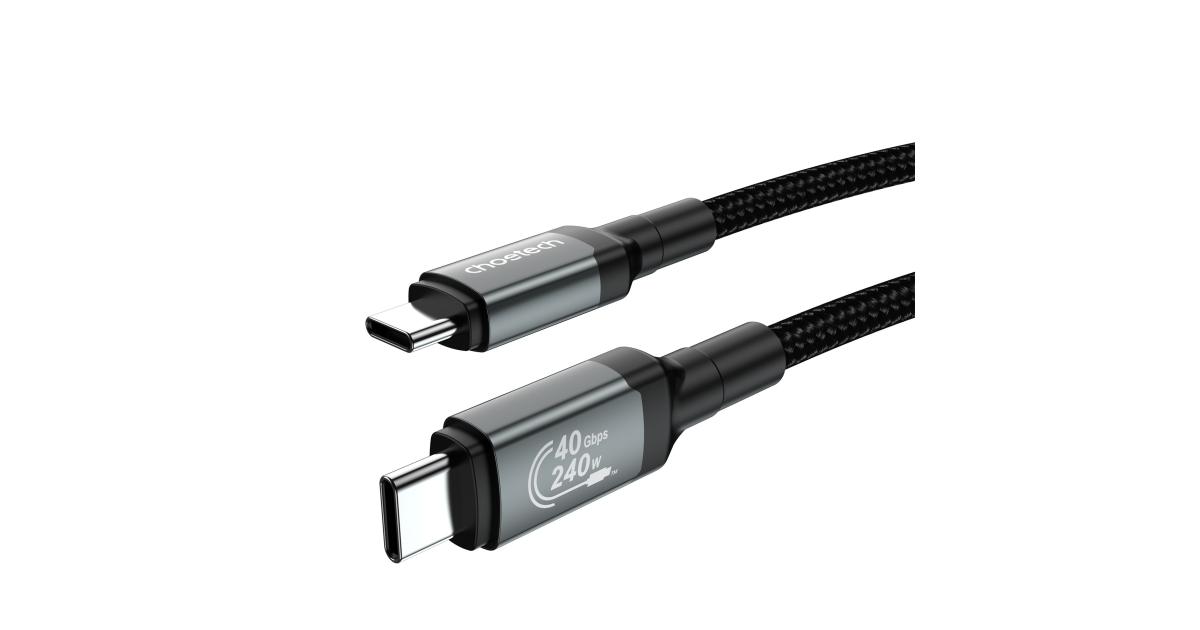 Choetech XCC-1040 USB-C to USB-C 240W Super-Fast Speed Charging for phone, Tablets and laptops Gen3 Cable 1.2M