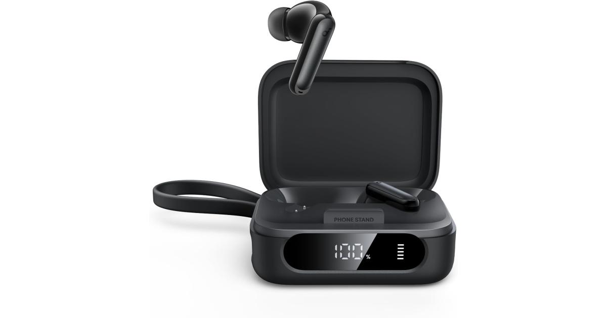 Anker Soundcore P41i Adaptive Noise Cancelling Earbuds with Portable Phone Charger, Only for USB-C Charging, 12H Playtime, 192H with Case, 6-Mic AI Clear Calls, IPX5 Wireless Bluetooth Earbuds - Black
