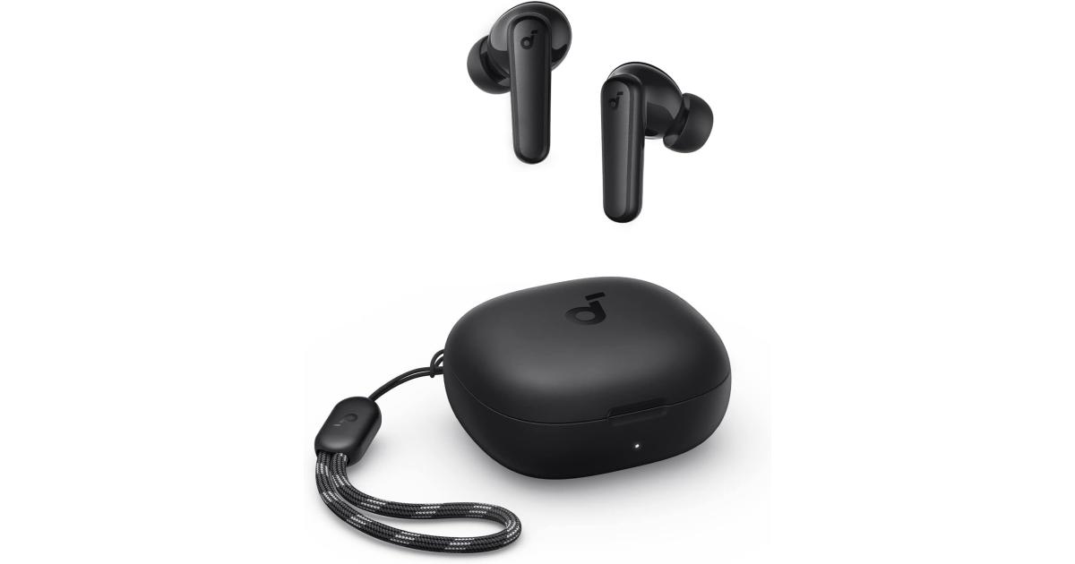 Anker Soundcore R50i True Wireless Earbuds, 10mm Drivers with Big Bass, Bluetooth 5.3, 30H Long Playtime, Water-Resistant, 2 Mics for AI Clear Calls, 22 Preset EQs, Customization via App (Black)