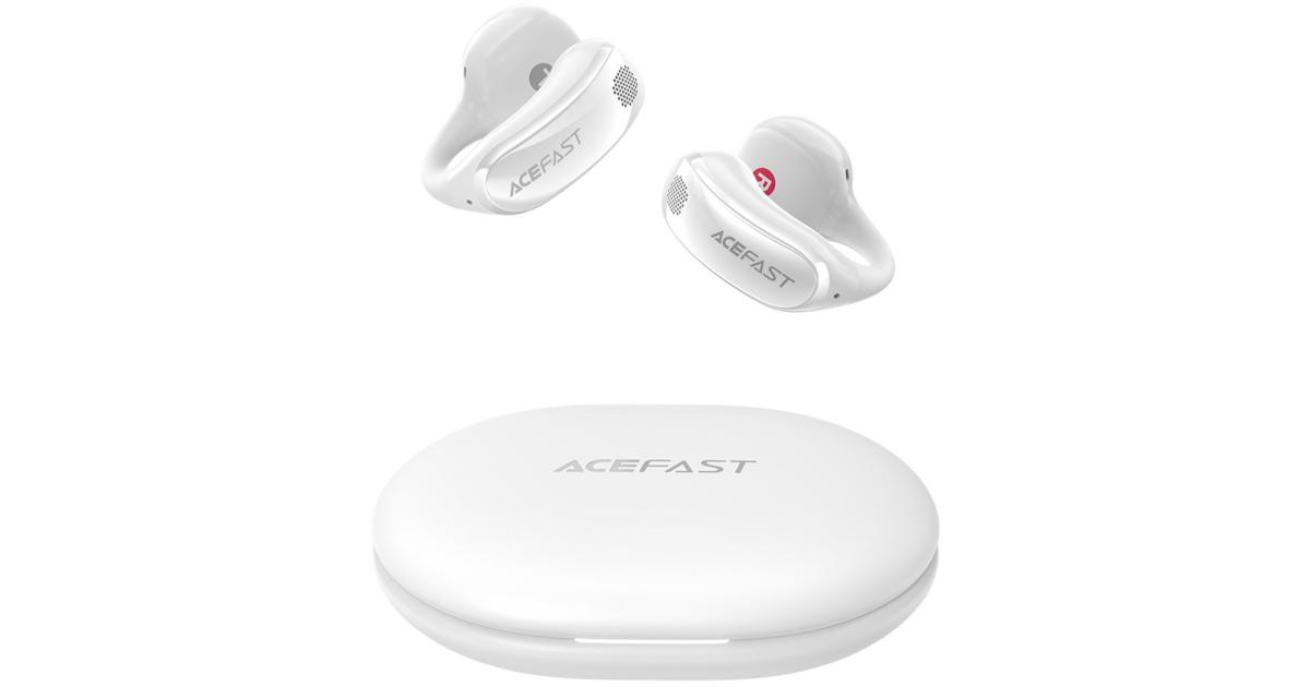 ACEFAST ACECLIP Pro Open Ear Wireless Earphones Dual Mic Noise Reduction Bluetooth-compatible Earbuds - White