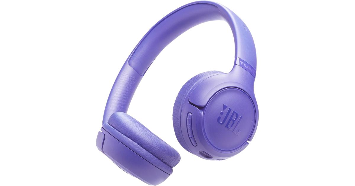 سماعات JBL Tune 530 BT Wireless On-Ear with JBL Pure Bass Sound, Bluetooth 6.0, Foldable Design and 76-Hour Battery Life, Google Fast Pair/Microsoft Swift Pair, Purple