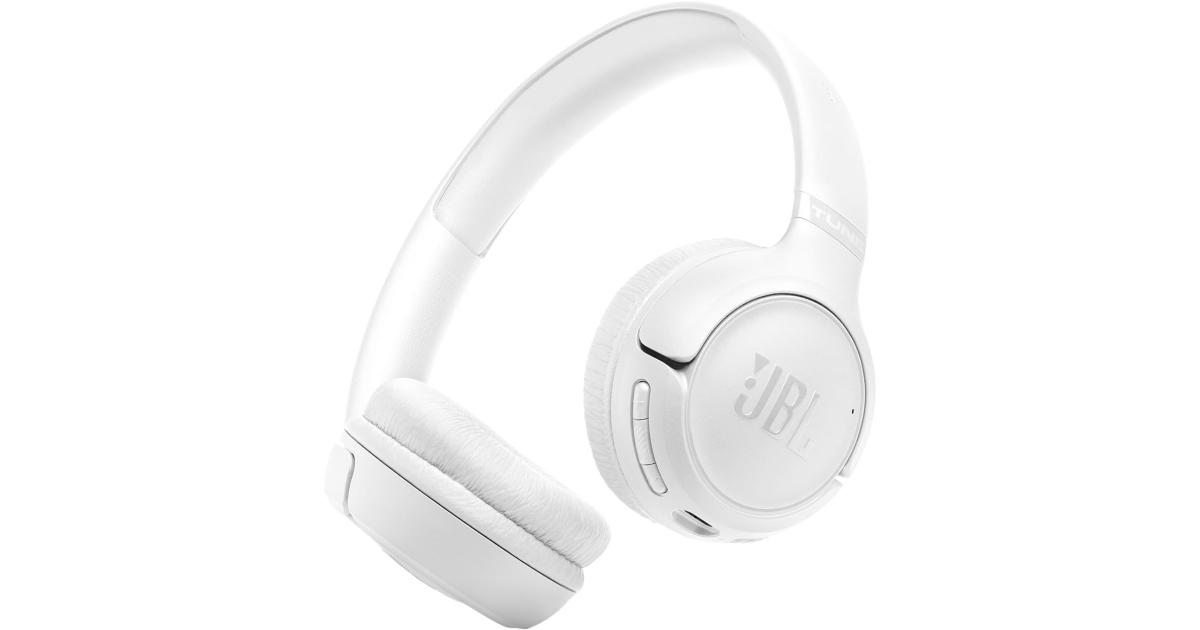 سماعات JBL Tune 530 BT Wireless On-Ear with JBL Pure Bass Sound, Bluetooth 6.0, Foldable Design and 76-Hour Battery Life, Google Fast Pair/Microsoft Swift Pair, White