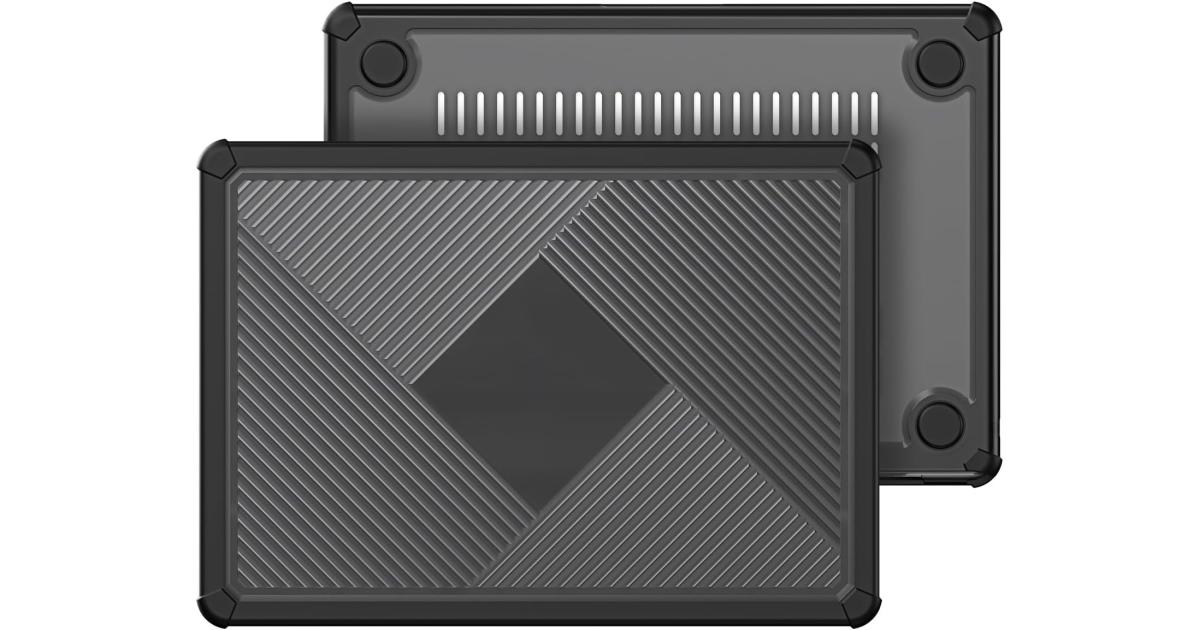 لابتوب DUX DUCIS LCGH Series Hard Shell Case for Apple MacBook Air 13.6 (2022/2024) – Slim Protective Cover with Shock-Absorbing Bumper, Heat Dissipation Design & Non-Slip Secure Base – Black