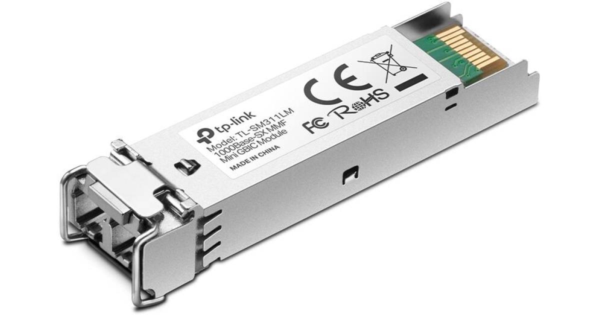 TP-LINK TL-SM311LM Gigabit SFP Module, 1000Base-SX Multi-Mode Fiber Mini GBIC Module, Plug and Play, LC/UPC Interface, Up to 550/220m Distance