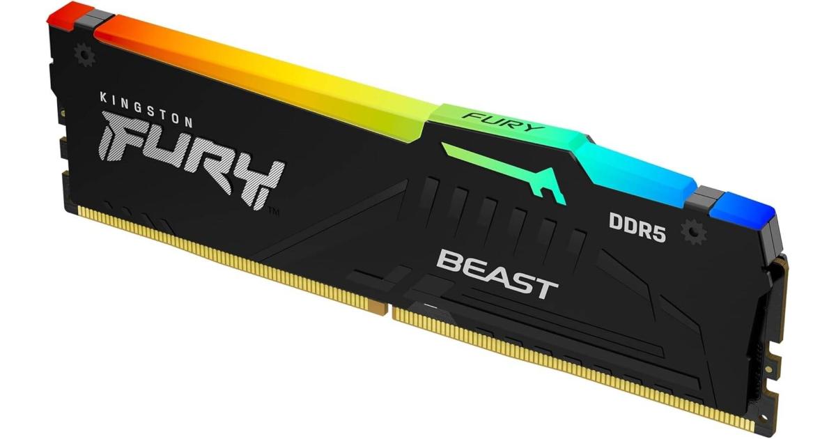Kingston FURY Beast RGB 8GB (1 x 8GB) 5600MHz DDR5 Desktop Memory Infrared Sync Technology