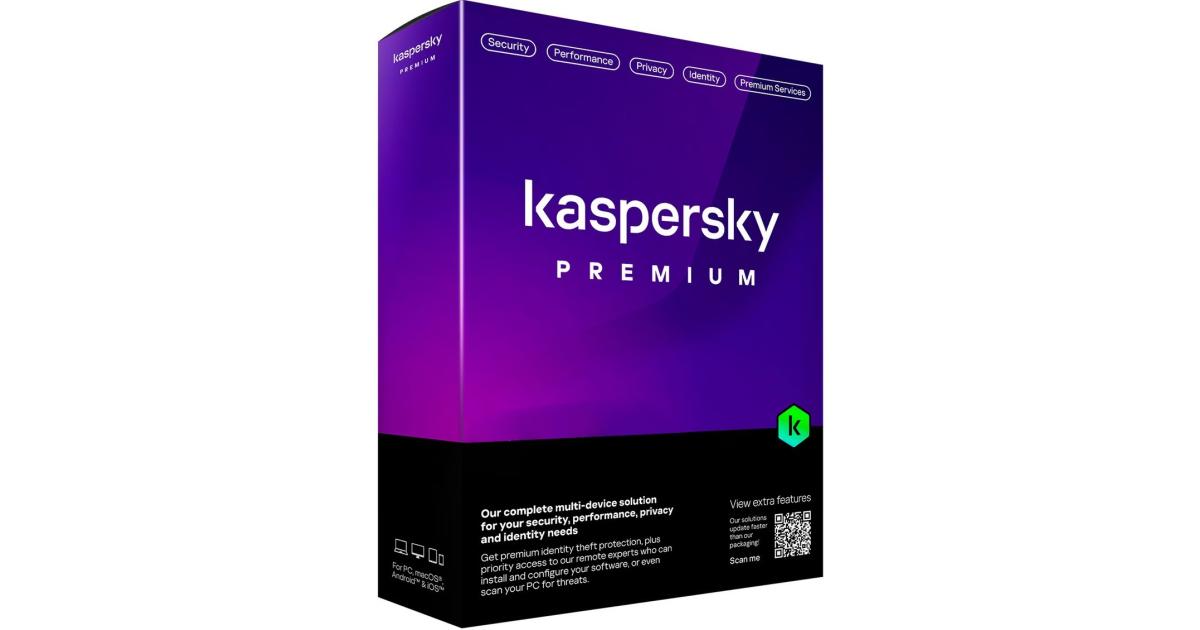Kaspersky Premium Total Security 2024 | 3 Devices | 1 Year | Anti-Phishing and Firewall | Unlimited VPN | Password Manager | Parental Controls | 24/7 Support | PC/Mac/Mobile
