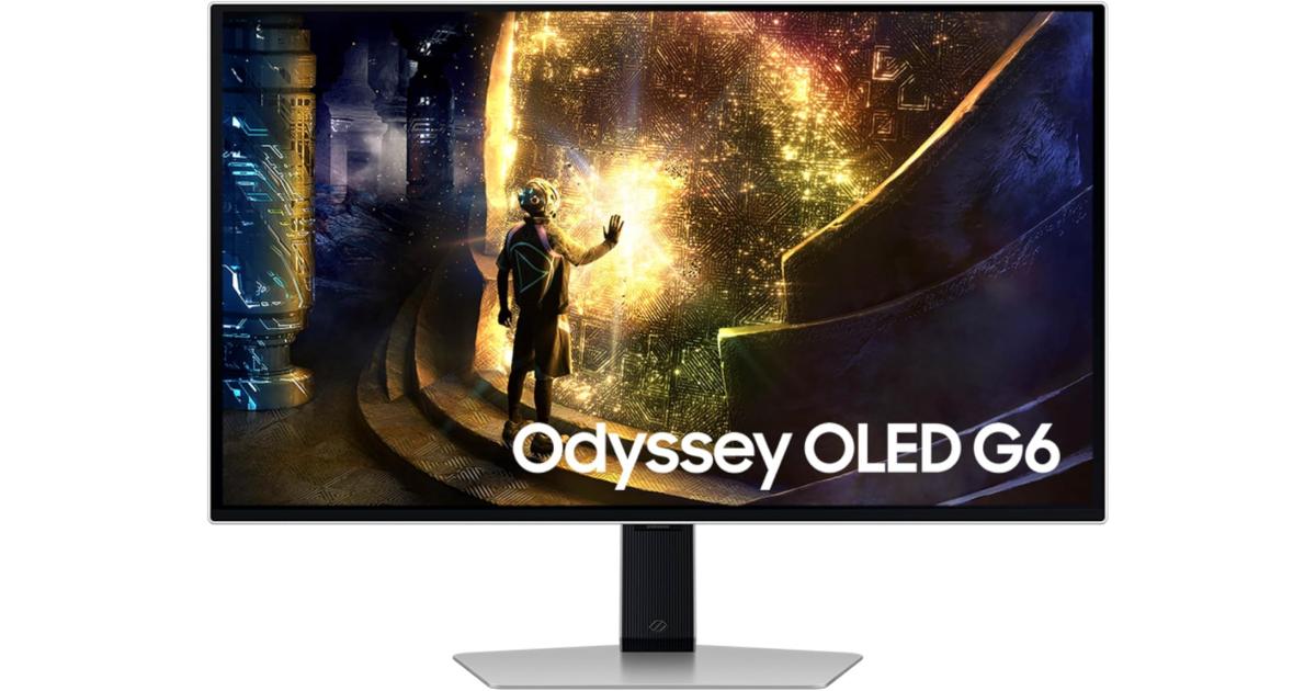 SAMSUNG Odyssey G6 (G61SD) 27" OLED 2K QHD 240hz 0.03ms HDR10 G-Sync compatible Anti-Glare Sleek Metal HDMI 2.1 w/ Adjustable Stand