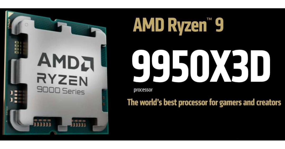 معالج كمبيوتر مكتبي AMD RYZEN 9 9950X3D 16-Core 4.3GHz (5.7 GHz Max Boost) 132MB Cache AM5 , Tray
