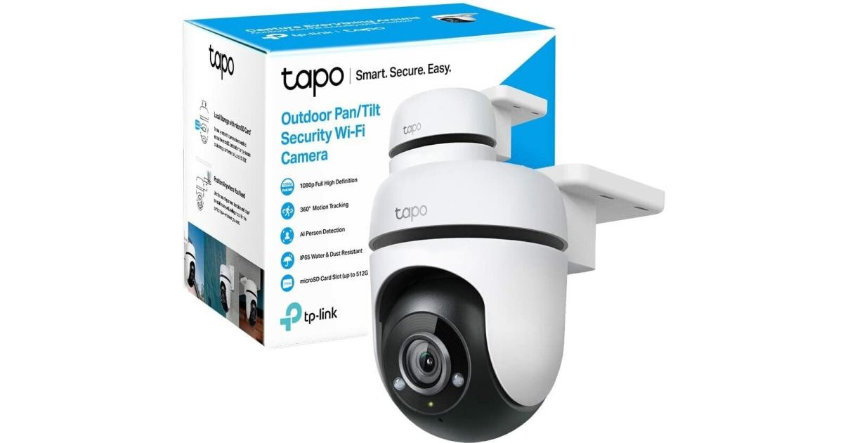 TP-Link Tapo C500 1080p Full HD 2MP Outdoor Pan/Tilt Security Wi-Fi Camera, 2-Way Audio, 360 Motion Detection, IP65 Weatherproof, Night Vision, Cloud &SD Card Storage, Works with Alexa & Google Home