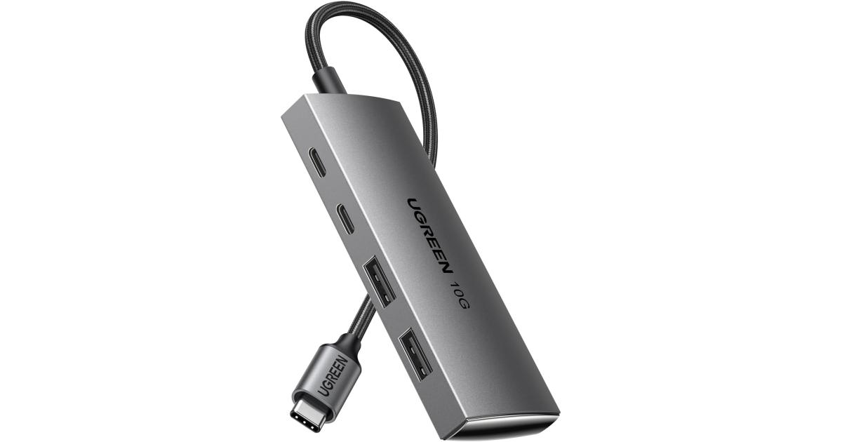 لابتوب آبل MacBook Air UGREEN CM480 USB C Hub 10Gbps, 4 Ports USB 3.2 HUB with 2 USB-C 3.2 and 2 USB-A 3.2, USB Port Extender for MacBook Pro, , Acer Aspire, HP Laptops, iPad Pro, iPhone 15/15 Pro Max