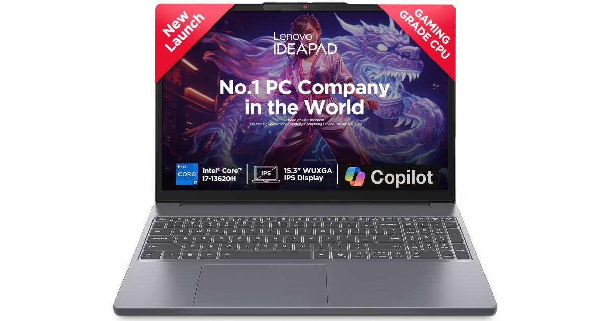 معالج Lenovo NEW IdeaPad Slim 3 (2025) 13th Gen Intel Core i7 13620H 10-Cores High-Performance w/ DDR5 Memory & IPS Full HD Display - Luna Grey
