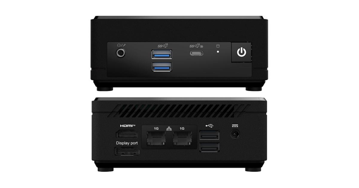 كمبيوتر صغير (Mini PC) MSI Cubi N (2023) Barebone 0.7L Intel 12Gen N200 4-Cores For Home & Business Support Matrix Display & Dual Lan