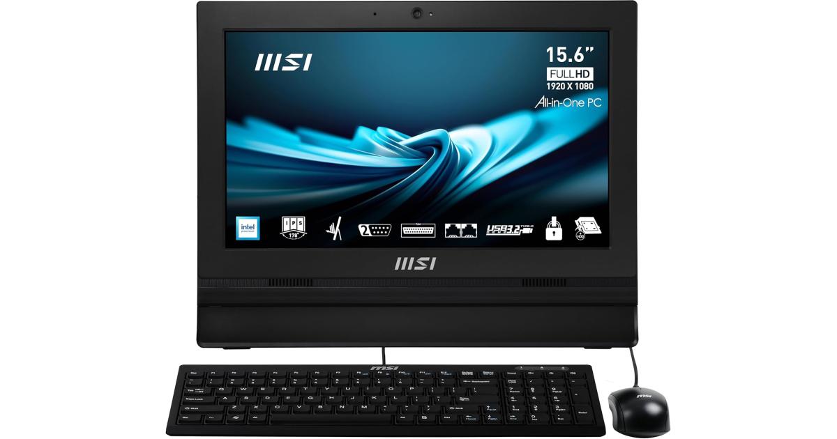 MSI PRO AP162T (2024) NEW 12Gen Intel Celeron N100 4-Cores w/ 15.6" IPS Full HD Anti-Glare Touch Display - Black