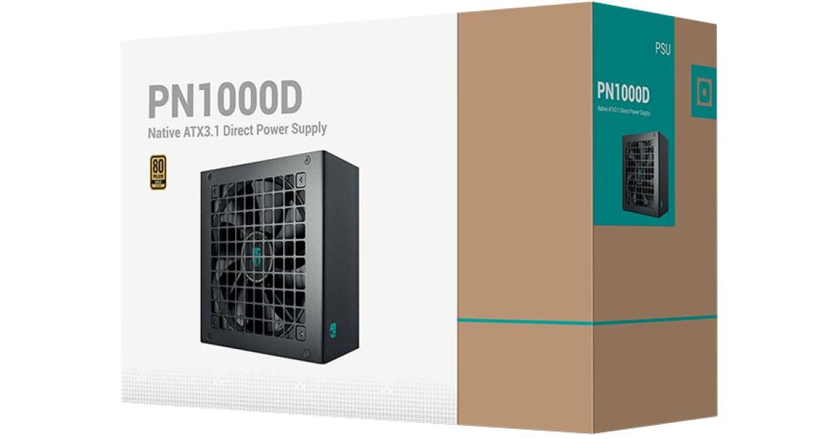 Deepcool Gamer Storm PN1000D 1000W 80+ Gold ATX 3.1 + PCI-E 5.1 Active PFC + Full Bridge SRC LLC + DC to DC, Hydro Bearing, 120mm Fan Size, Black