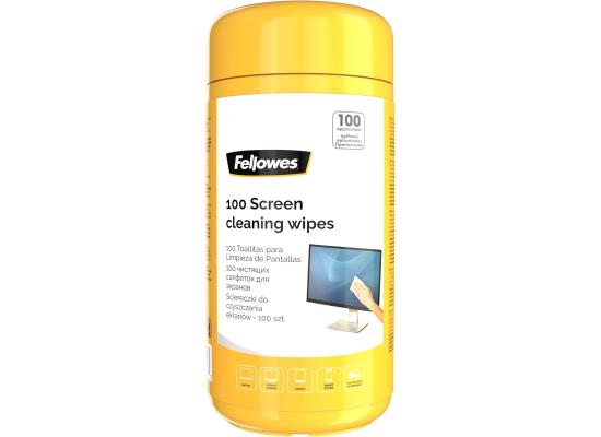 لابتوب Fellowes 100 Screen and Keyboard Wipes Tub for Home and Office - Monitor//iPad/Mobile Phone/Tablet Cleaning Wipes Singular Pack Multi