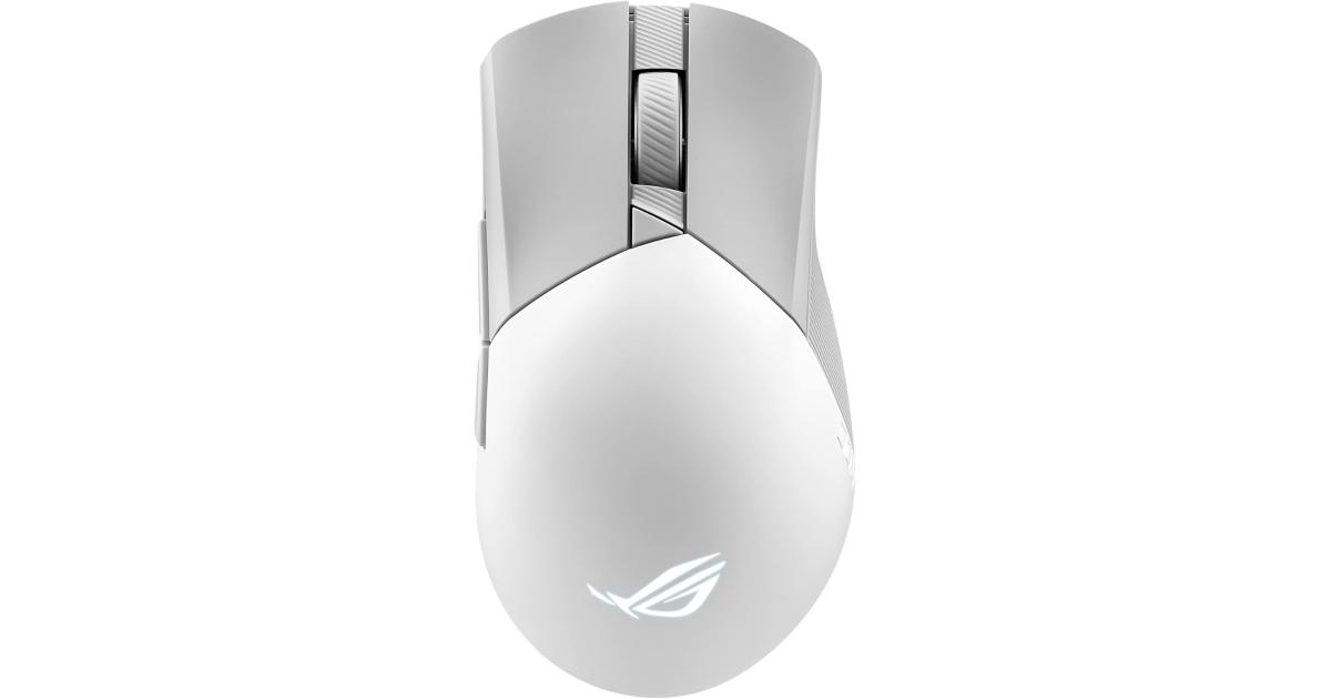 ماوس ألعاب لاسلكي ASUS ROG Gladius III , 2.4 GHz & BT Connectivity, 36000 dpi, AimPoint Optical Sensor, Up to 143 Hours of Battery Life, 6 Prog Buttons, 650 IPS Max Speed, White