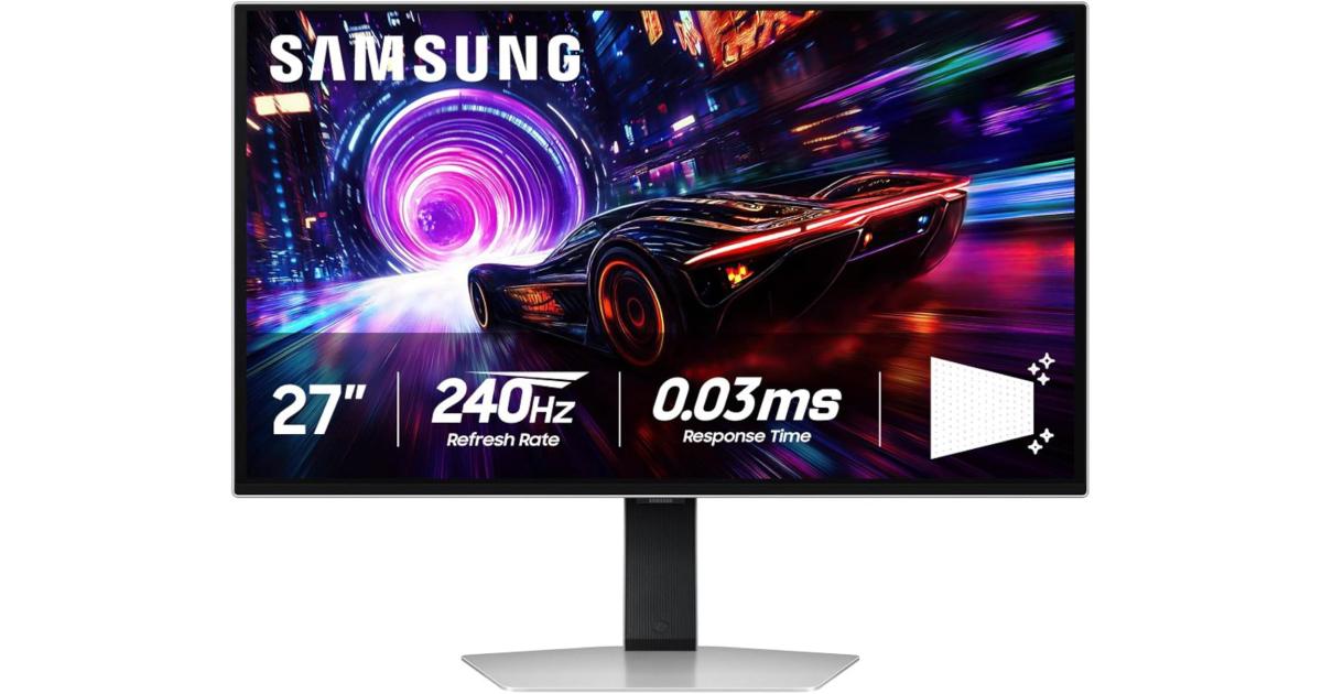 موزع منافذ (USB Hub) SAMSUNG Odyssey OLED G8 27" (G81SF) 4K UHD QD-OLED 240Hz 0.03ms HDR10+ Glare Free Super Arena UX Core Sync HDMI 2.1 Sleek Metal Design - Grey