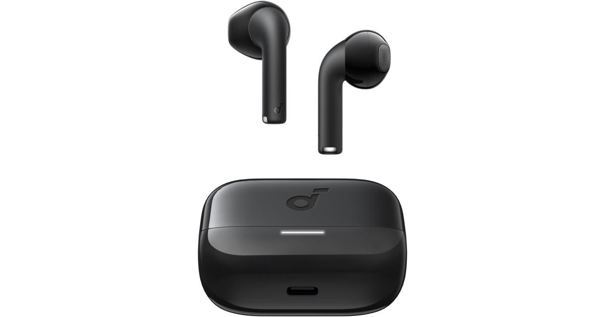 Anker Soundcore K20i, Semi-in-Ear Earbuds, Bluetooth Wireless, 36H Playtime, Fast Charge, Clear Sound, Comfortable Fit, ENC 2-Mic Clear Calls, Custom EQ, IPX5, Bluetooth 5.3, App Control - Black