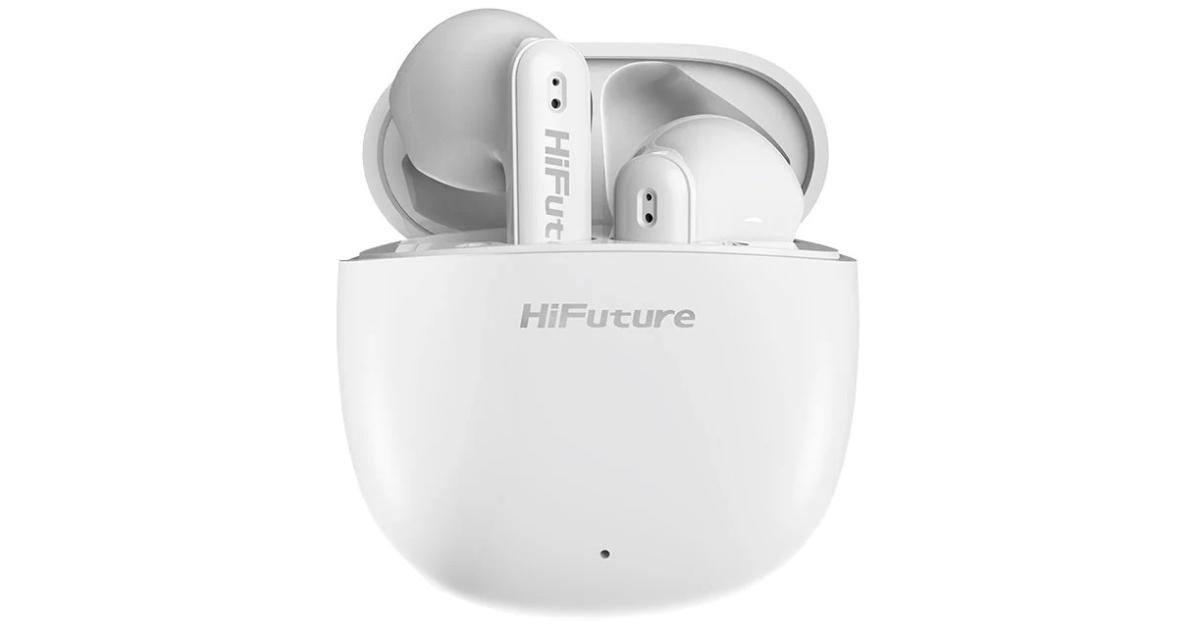HiFuture Colorbuds2 TWS Earphones, Bluetooth 5.3, 20 Hours Playtime, IPX5 Sweatproof, ENC for Calls, Dynamic Bass, Wireless Earbuds - White