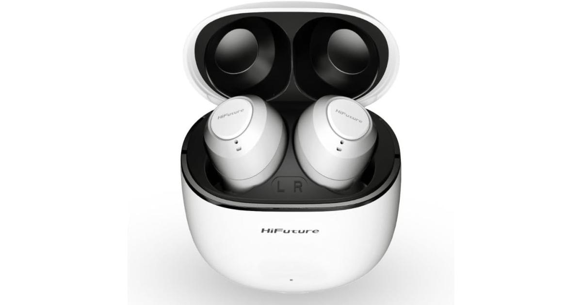 HiFuture OlymBuds3 Comfort Fit Wireless Earbuds, up to 25Hrs Playtime, IPX5 Waterproof, Comfort Fit, 6MM Driver, Powerful Bass, Light weight, Smart Touch Controls, AI Voice Assistant - White
