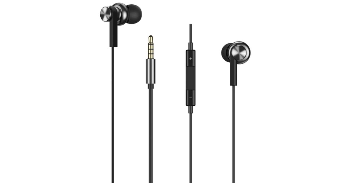 WiWU EB-311 Audio Jack Stereo Earbuds Widely compatible 3.5mm Earphone with Microphone 1.1m - Black