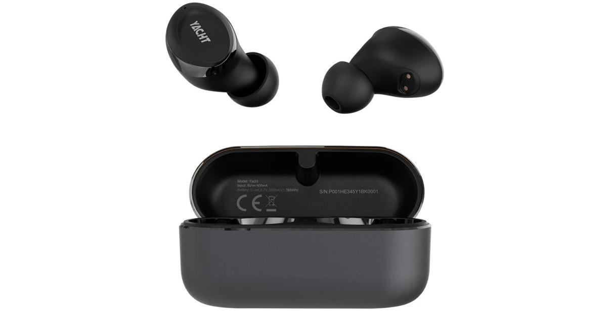 HiFuture YACHT True Bluetooth wireless 5.2 Earbuds with APTX Adaptive Qualcomm Chipset, Up to 20-Hours Battery Life, Wind Noise Cancellation 8.0, IPX5 - Black