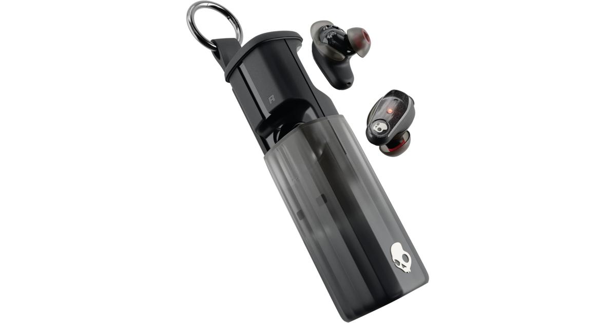 سماعات Skullcandy Method 360 ANC Wireless Earbuds, Sound by Bose, Bluetooth , Premium Noise Cancelling, Up to 40 Hrs Battery, Sweat and Water Resistant, Microphone for iPhone Android - True Black