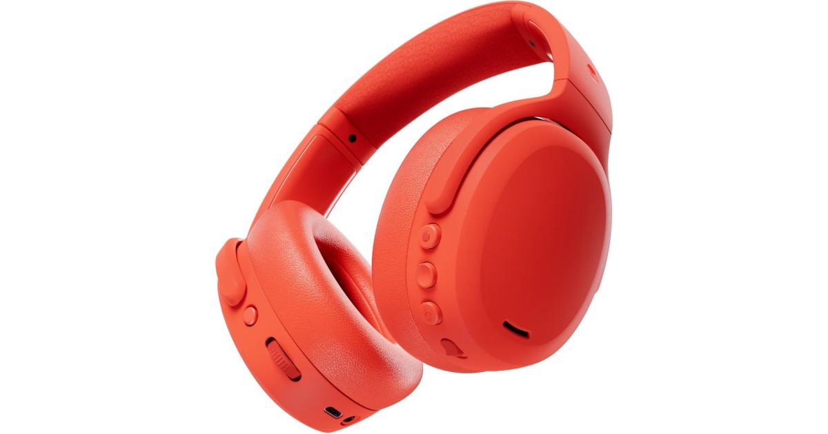 سماعات Skullcandy Crusher ANC 2 Wireless Over-Ear Bluetooth with Multi-Sensory Bass and Charging Cable, Active Noise Cancelling, Up to 60 Hours Battery, Microphone for iPhone Android - Plasma