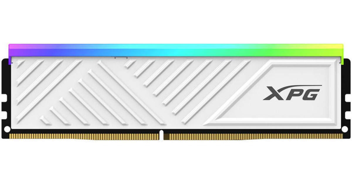 ADATA XPG SPECTRIX D35G 8GB RGB DDR4 Desktop Memory, 3600 MHz Clock Speed, CL18 Latency, Supports Intel XMP 2.0, 1.35V, RoHS Compliant, White