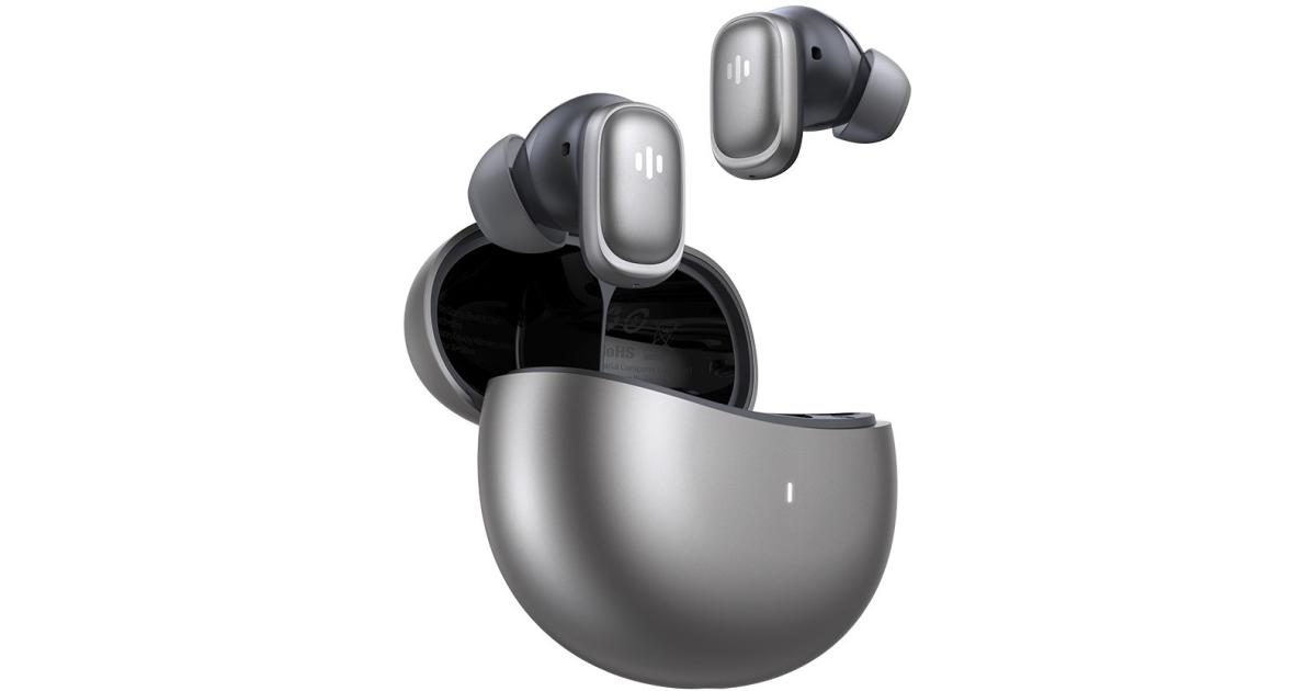 Mcdodo HP-8221 ANC+ENC AI Translation Earbuds Real-Time Multilingual Translator Hybrid Noise Cancelling for Business & Travel Up to 24 hours of playtime with charging case - Silver