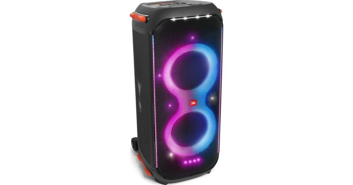 JBL PartyBox 710 Speaker with 800W RMS Powerful Sound, Built in Lights, Splashproof Design, 2 x 8" Woofers and 2 x 2.75" Tweeters, Tuned Bass Reflex Port, IPX4 - Black