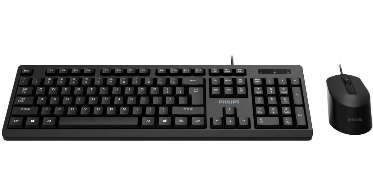 كيبورد Philips MK234 USB and Mouse Combo- Black