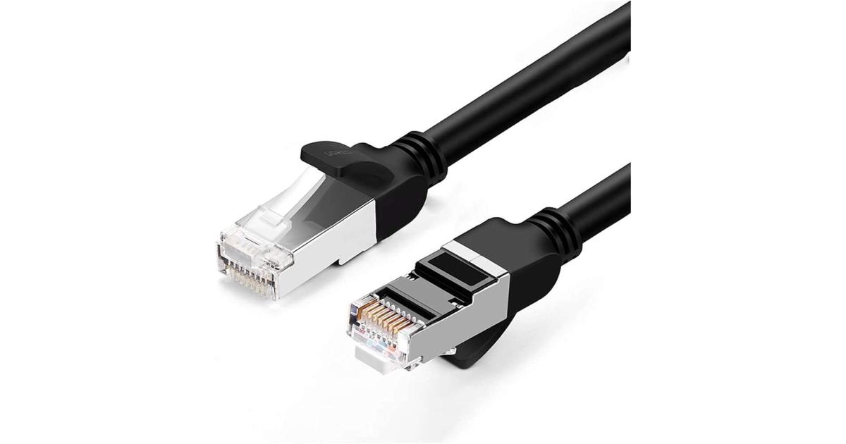 UGREEN Cat6 UTP Round Ethernet Cable Pure Copper 1M - Black