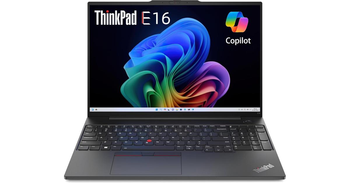 Lenovo NEW ThinkPad Edge E16 Gen 3 (2025) AMD Ryzen™ 7 250 AMD Ryzen™ AI High-Performance 8-Core w/ AMD Radeon™ 780M Graphics - Black