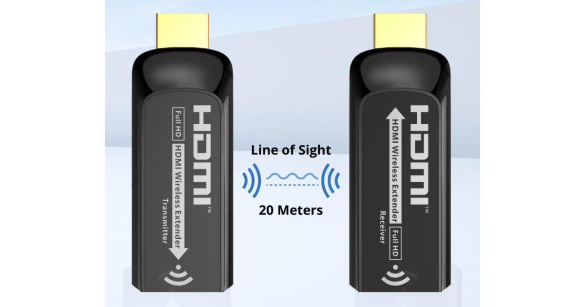 Lenkeng LKV433mini Wireless HDMI Full HD 1080p Extender ( HDMI Transmitter & HDMI Receiver) up to 20M Support For Video Conferences, Home Entertainment & Multimedia Education