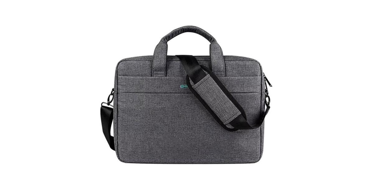 لابتوب Coteci Shoulder Bag up to 16.0" Sleek Durable & Water-Repellent Fabric Lightweight Toploader - Light Gray