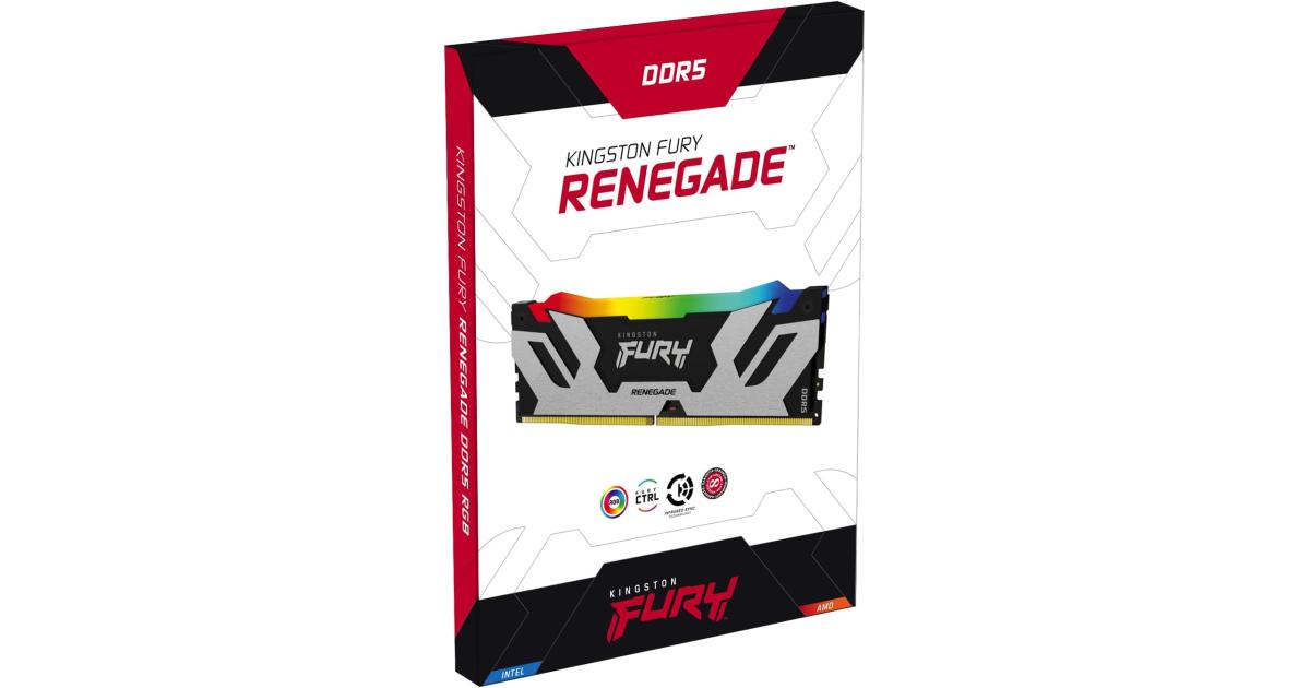 Kingston FURY Renegade RGB 48GB (1 x 48GB) 6000MHz DDR5 Desktop Memory Intel XMP 3.0 Infrared Sync Technology Overclocking Stability