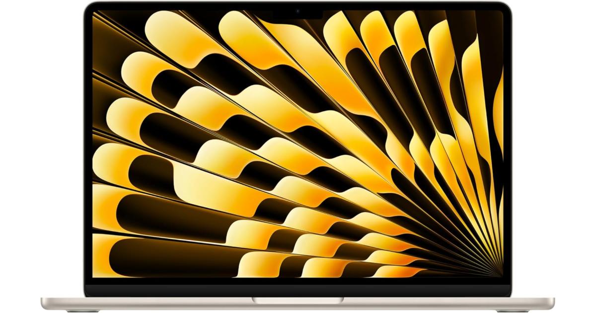 لابتوب آبل MacBook Air Apple NEW 13 (2025) Apple M4 (512GB/24GB) 10‑Core CPU & 10‑Core GPU Retina True Tone , Starlight