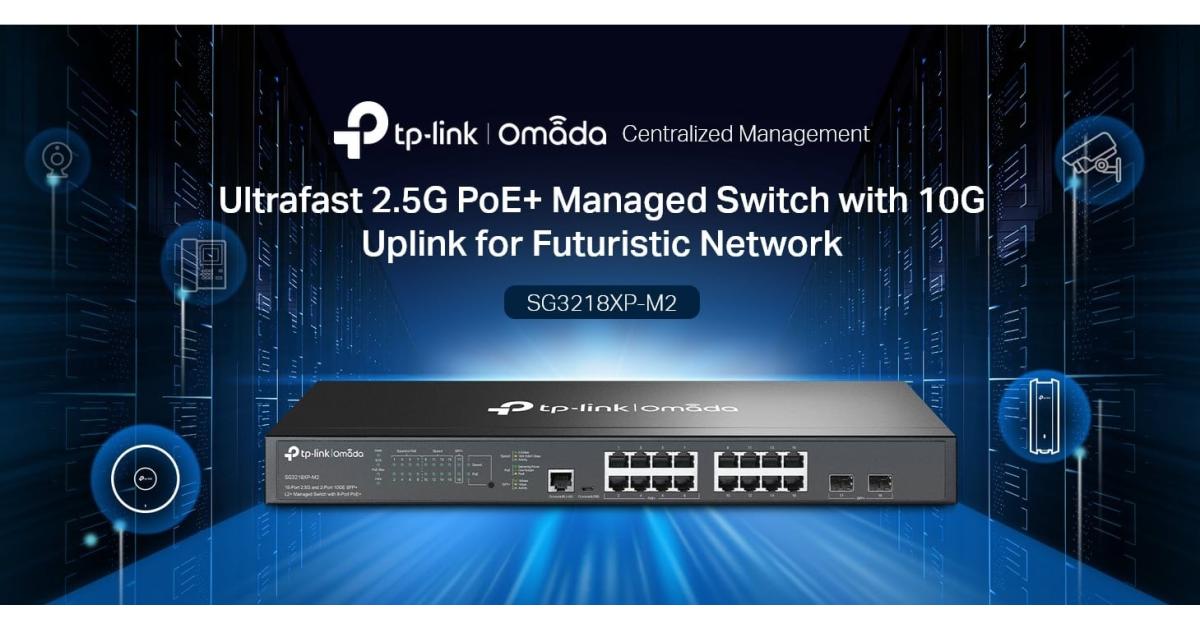 TP-Link Omada SG3218XP-M2 | 16 Port Multi-Gig 2.5G PoE Switch, 2x10GE SFP+ Port, 8 PoE+ Port@240W | L2+ Smart Managed | Support Omada SDN | Static Routing, IGMP Snooping, Abundant Security Features