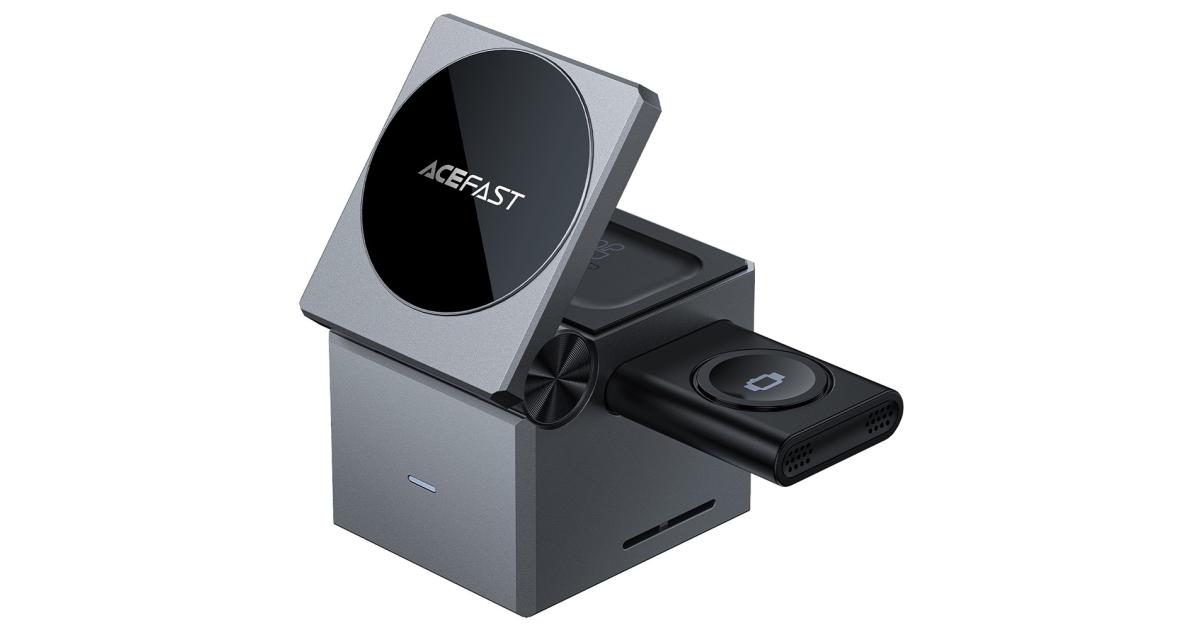 ACEFAST E18 3-in-1 Desktop Wireless Charging Station for Phone / Smart Watch / Earbuds