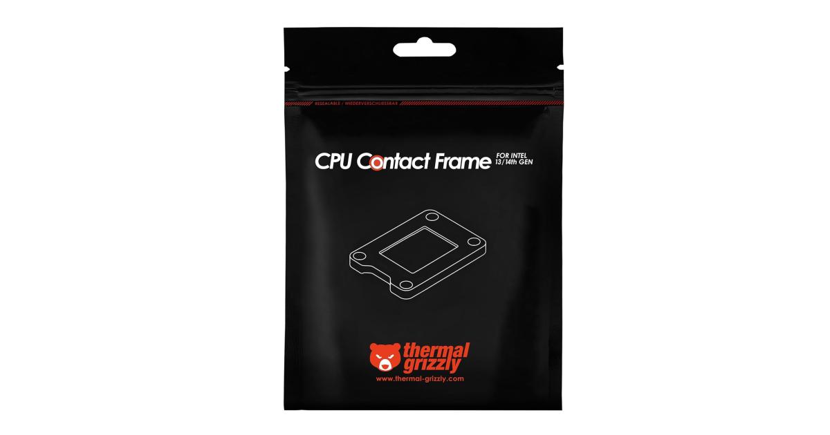 معالج Thermal Grizzly - Contact Frame Intel 13th & 14th Generation - for Optimized Contact Pressure to Improve The Cooling Performance - Easy Install - by der8auer