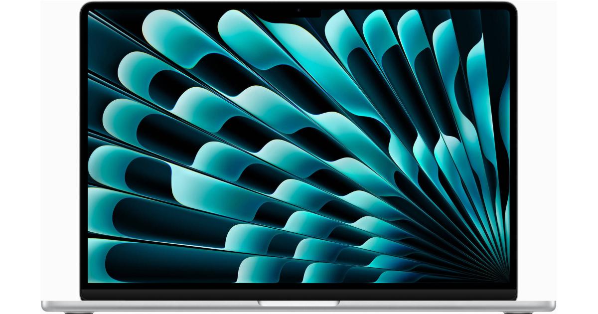 لابتوب آبل MacBook Air Apple 15 (2023) Apple M2 (256GB/8GB) 8‑Core CPU & 10‑Core GPU Retina True Tone - Silver Color