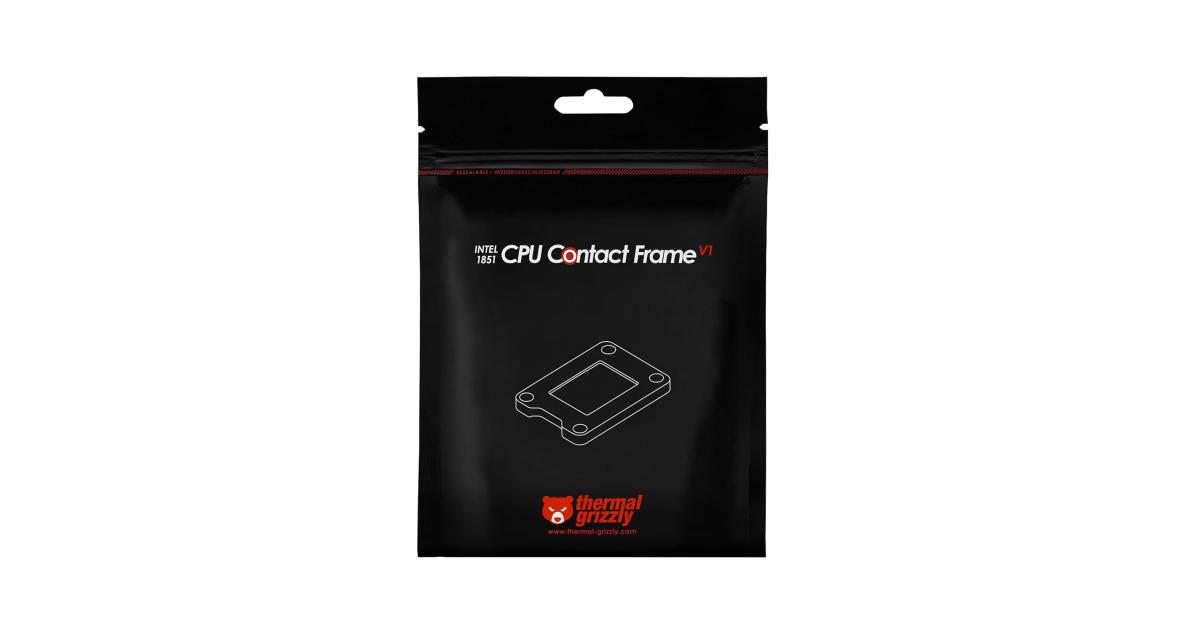 معالج Thermal Grizzly - Contact Frame Intel 1851 V1 - for Optimized Contact Pressure to Improve The Cooling Performance - Easy Install - for Intel Core Ultra Series LGA1851 sockets