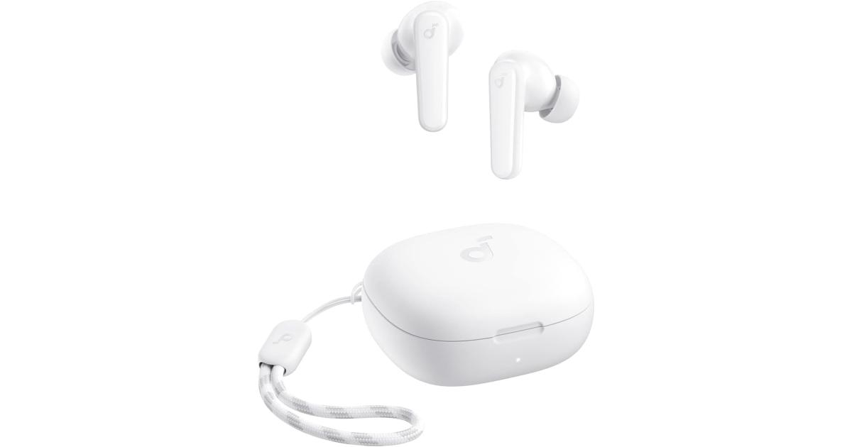 Anker Soundcore R50i True Wireless Earbuds, 10mm Drivers with Big Bass, Bluetooth 5.3, 30H Long Playtime, Water-Resistant, 2 Mics for AI Clear Calls, 22 Preset EQs, Customization via App (White)