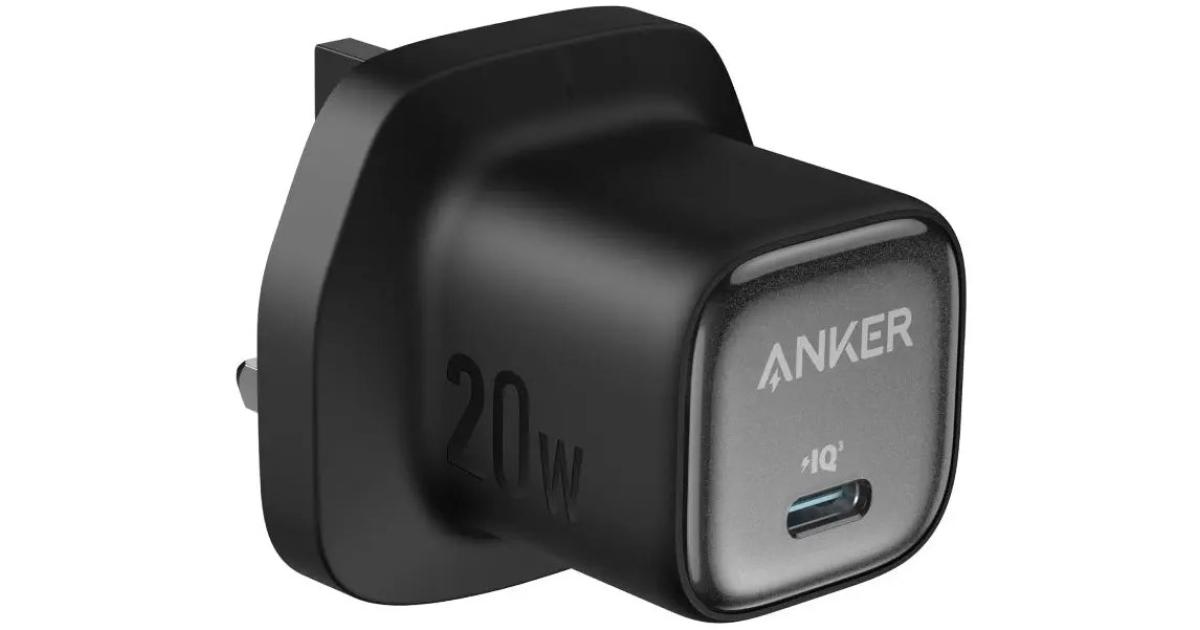 شاحن Anker Zolo ICE 20W Gan Series USB-C Fast Charging Adapter For iPhone and Smartphone's - Black